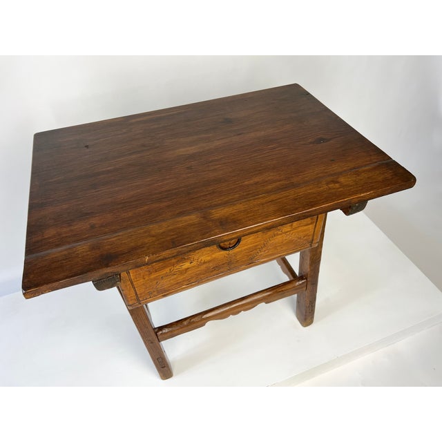 Vintage Rustic Primitive Side Table with Drawer, 1960s For Sale - Image 6 of 18
