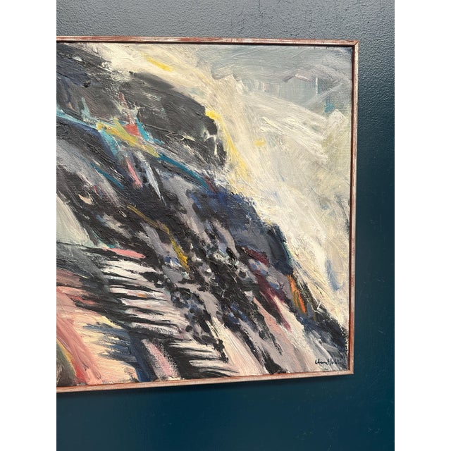 Chennet Juhlin, Abstract Landscape, 1950s, Oil on Canvas, Framed For Sale - Image 17 of 18