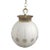 L&l Loevsky Halcolite Round Globe Glass Shade Ceiling Light Fixture White Gold Design For Sale