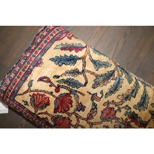 Large Pillow made from a 19th Century Persian Teheran Rug, 18'' x 30''