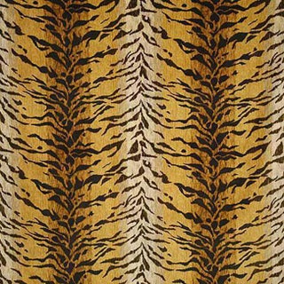 Velvet Tiger Print Upholstery Fabric - Sample For Sale