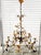 Hollywood Regency Hollywood Regency Style Wrought Iron Gilted Chandelier With Crystals For Sale - Image 3 of 12