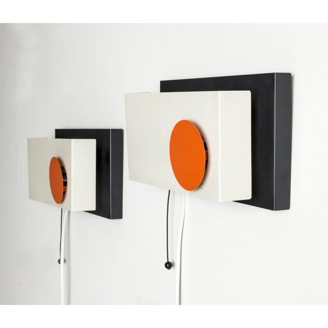 Mid-Century Modern Metal Wall Lights by Svend Aage Holm Sørensen, 1960s, Set of 2 For Sale - Image 3 of 8
