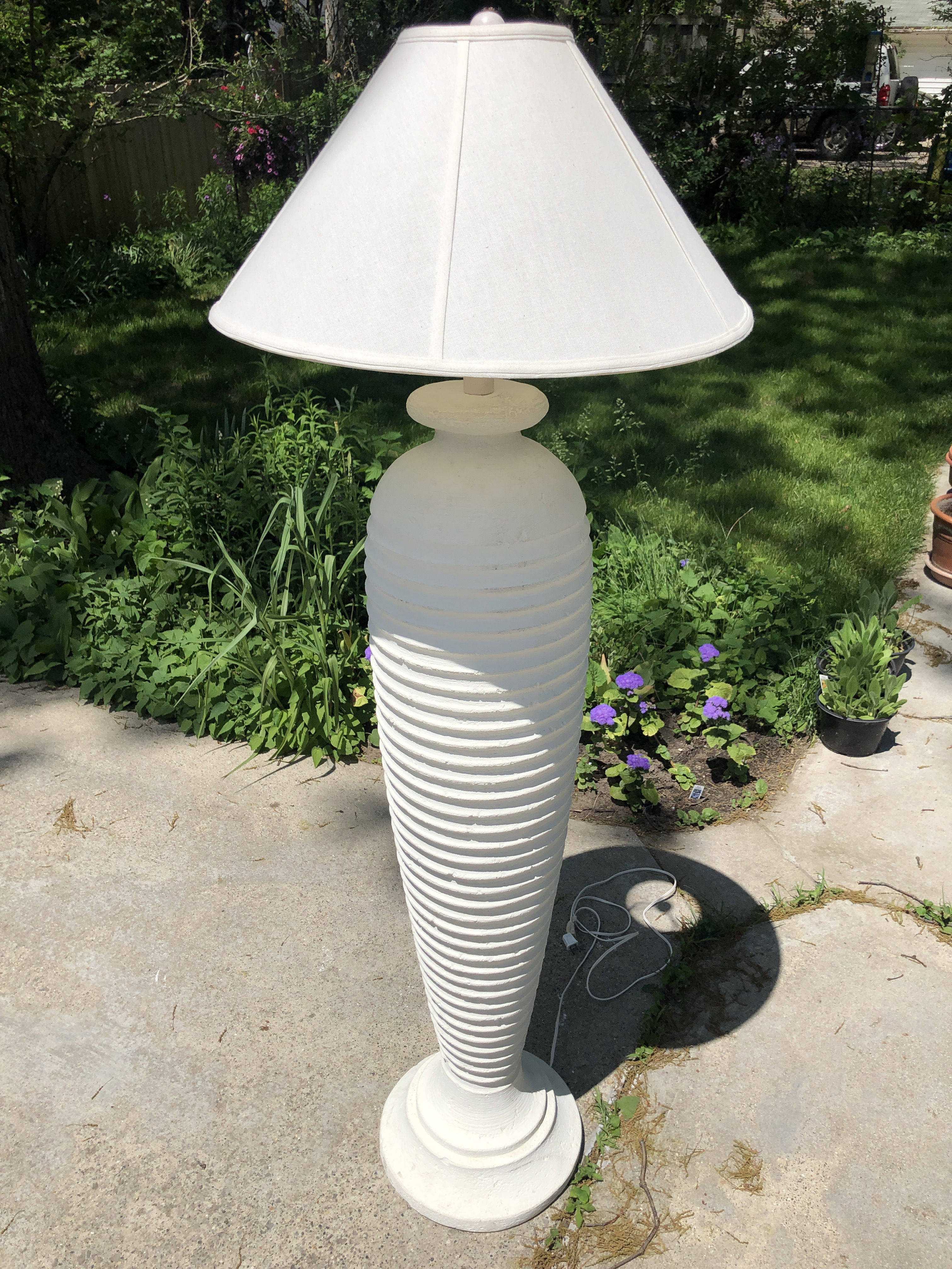 plaster floor lamp