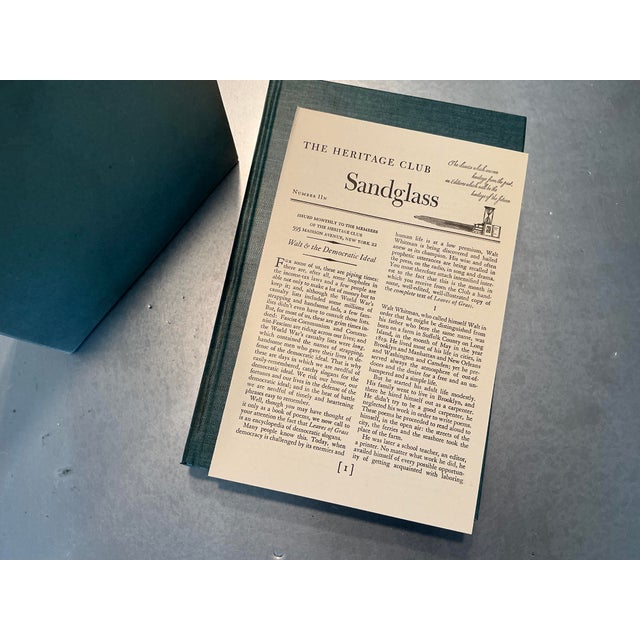 Mid-Century Modern Mid-Century 1950 Heritage Club "Leaves of Grass" by Walt Whitman, Illustrated by Rockwell Kent - With Slipcase & Sandglass Insert For Sale - Image 3 of 18