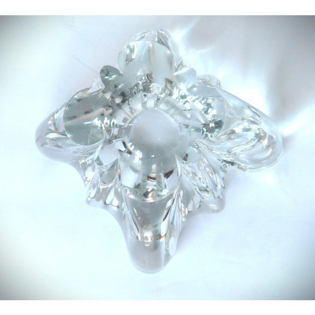 Transparent Mid Century French Cristalleries De Baccarat Signed Crystal Bowl, Ashtray For Sale - Image 8 of 12