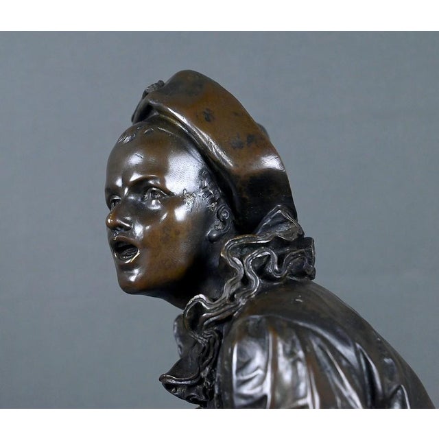 Late 19th Century Bronze By the Light of the Moon Sculpture from Bouret For Sale - Image 13 of 18