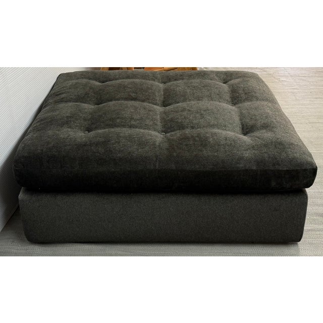 Design Plus Gallery presents a Gray Chenille Button Tufted + Oversized Ottoman by Scheiber Design Group. The ottoman is...