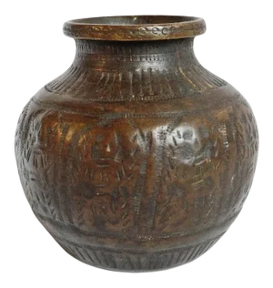 Vintage Bronze Nepal Ritual Vase