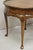 Baker Furniture Company Vintage Baker English Queen Anne Style Burl Walnut Round Lamp End Tables - Pair For Sale - Image 4 of 12
