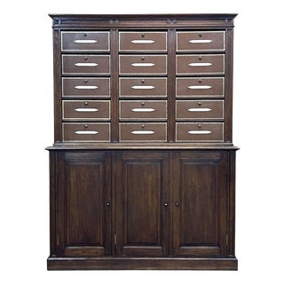 Early 20th Century Oak Cabinet from Chalmette Paris For Sale