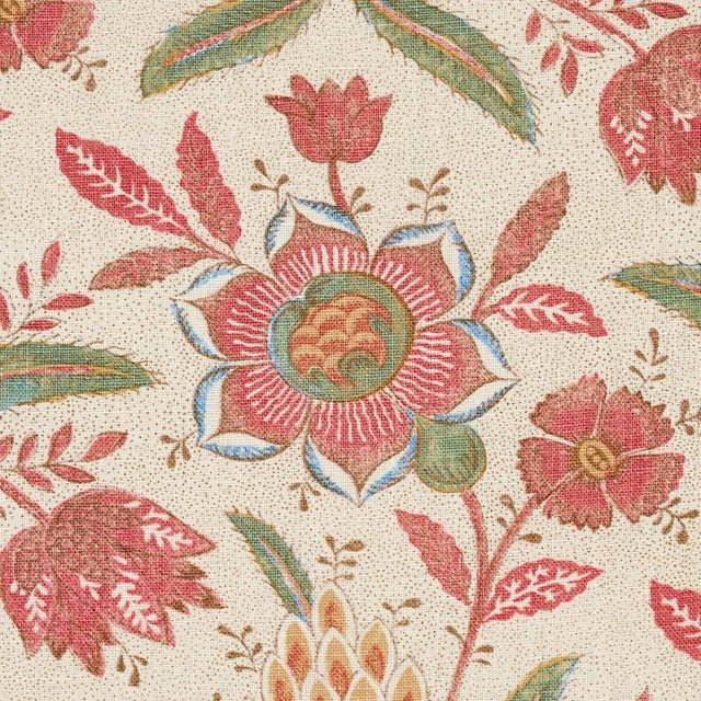 Contemporary Schumacher Lafayette Botanical Fabric in Document For Sale - Image 3 of 4