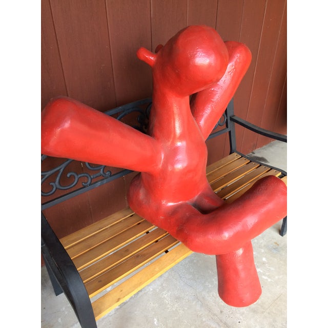 1980s 1980s "Red Beastie" Folk Art Abstract Fiberglass Sculpture by Dennis Pearson For Sale - Image 5 of 8