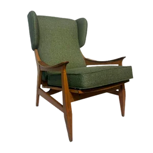 Green Terry Cloth Armchair, 1950s