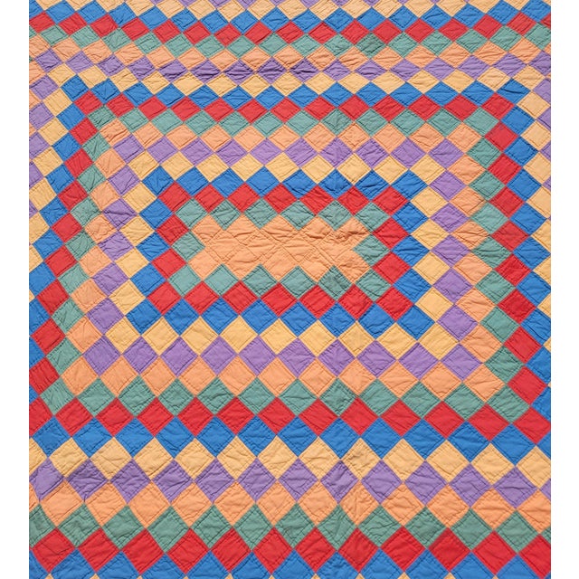 Red 19thc Trip Around the World Quilts For Sale - Image 8 of 8