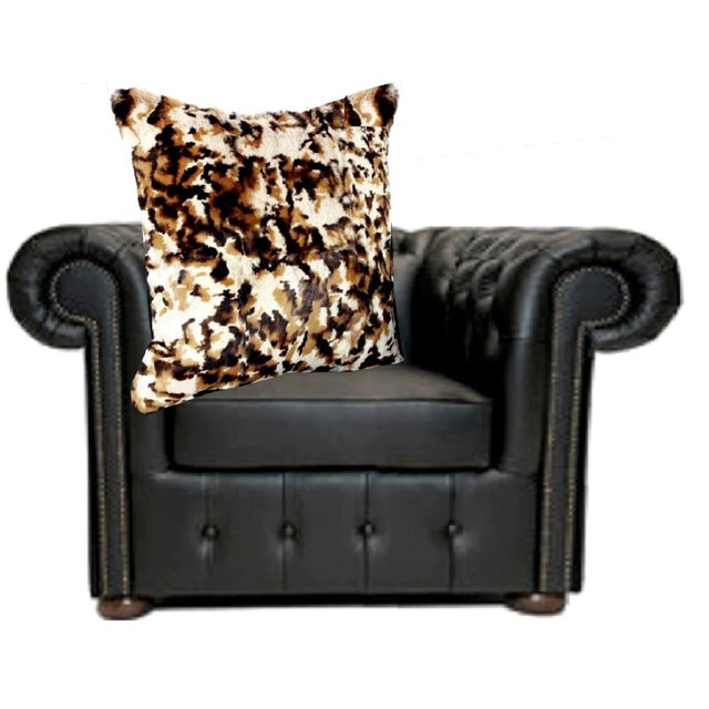 1970s Vintage Real Fur Cowhide Pillow For Sale - Image 5 of 12