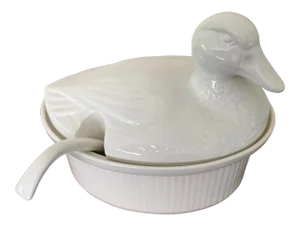 Vintage California Usa Ceramic Duck Soup Tureen