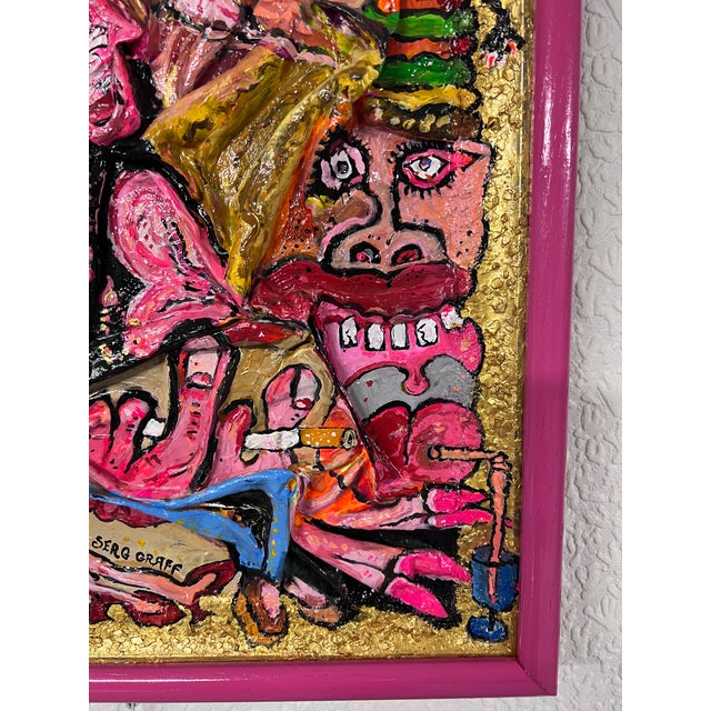 3d Abstract Acrylic Painting on Canvas by Serg Graff "Funny Critters", Coa For Sale - Image 12 of 13