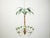Mid-Century Modern Mid 20th Century Mid-Century Modern Painted Tôle 10-Arm Palm Tree Light Fixture with Green Leaves For Sale - Image 3 of 10