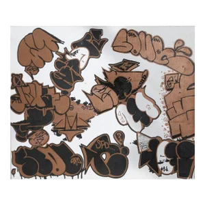 Sfd, Black and Copper, Painting