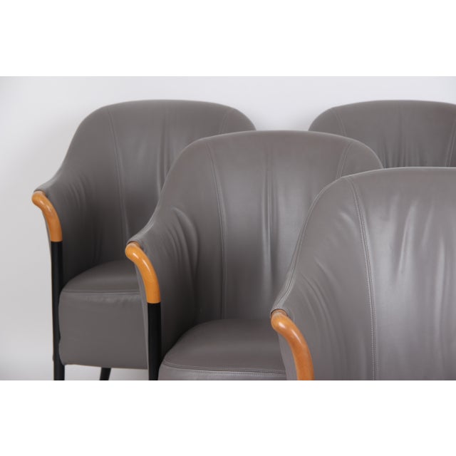 Italian Progetti Armchairs by Umberto Asnago for Progetto Arcadia, 1980s, Set of 6 For Sale - Image 12 of 18