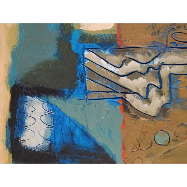 Hector Ramirez Ortega, Composition, 1990, Mixed Media on Canvas For Sale - Image 3 of 7