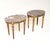A gorgeous pair of antique French marble top gilt wood side tables. They were made in France and date from around the...