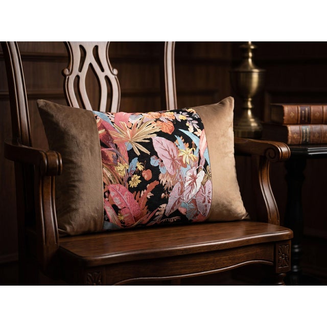 Tropical Mocha Velvet Cushion Cover For Sale - Image 10 of 16
