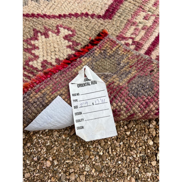 Textile 1940s Vintage Turkish Tribal Kurdish Purple Runner Rug For Sale - Image 7 of 8