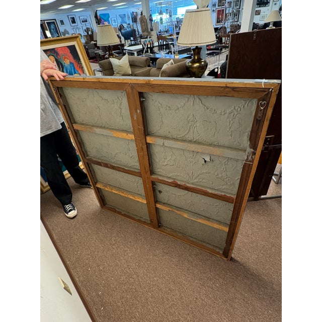 Postmodern Abstract Surrealism Impasto Oil on Antique Wood Paneling Signed For Sale In Detroit - Image 6 of 7