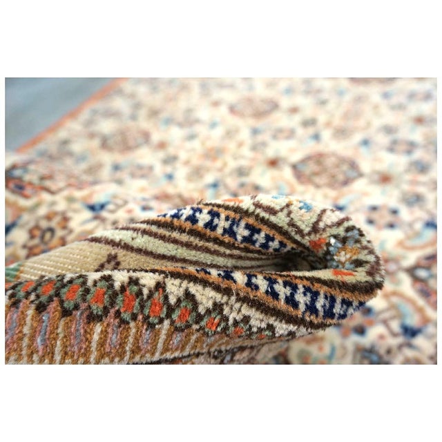 Vintage Persian Tabriz Taba Tabai Wool 3x10 Orange & Ivory Handmade Runner Rug #1144065 For Sale - Image 14 of 15