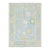 Modern Oushak Style Hand-Knotted Wool Area Rug - Powder Blue & Citron Floral For Sale
