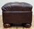 Vintage Oversized Tufted Leather Writers Chair With Ottoman For Sale - Image 14 of 18
