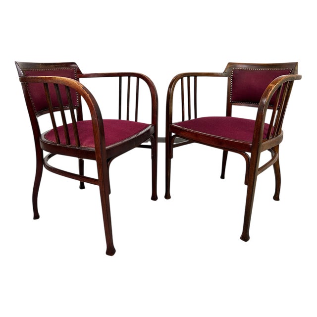 Secession No. 6513 Armchairs by Otto Wagner for Thonet, 1890s, Set of 2 For Sale