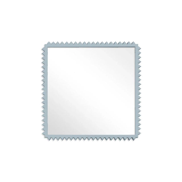 Contemporary Fleur Home Carnival Muses Square Mirror in Parma Gray, 24.5x24.5 For Sale - Image 3 of 3