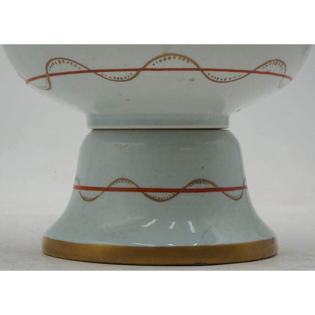 Gold 1980s Mottahedeh Porcelain Lidded Urn For Sale - Image 8 of 11