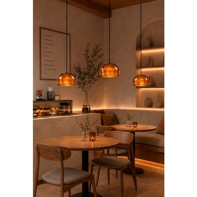 Contemporary Tortoiseshell Blown Glass Pendant Light by Artem Zakharchenko-Halytskyi For Sale - Image 3 of 4