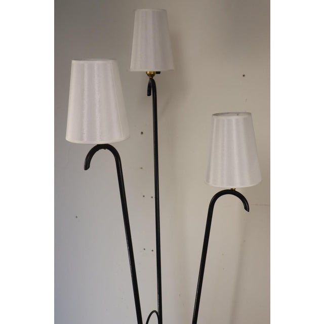 Tripod Floor Lamp in Tubular Metal, 1950s For Sale - Image 4 of 16