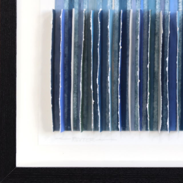 Straits and Narrows - Abstract Blue Tone Mixed Media Sculptural Original Artwork by Krista Reuter For Sale - Image 4 of 11