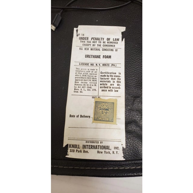 Mid 20th Century Florence Knoll Bench in Holly Hunt Leather For Sale - Image 9 of 11