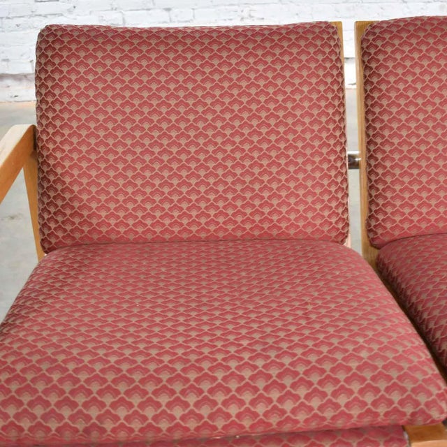 Wood Vintage Modern Two-Seat Settee or Bench Oak Bentwood and Chrome Attributed to Thonet For Sale - Image 7 of 12
