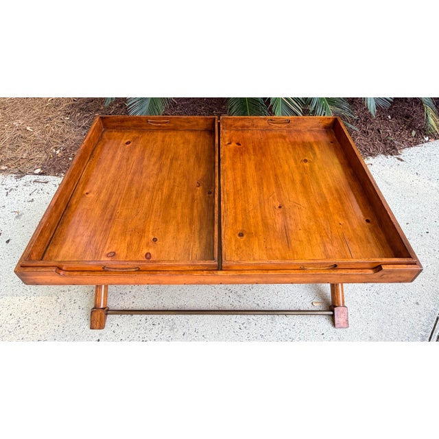 Ralph Lauren Ralph Lauren Rustic Double Tray Top Coffee Table For Sale - Image 4 of 11
