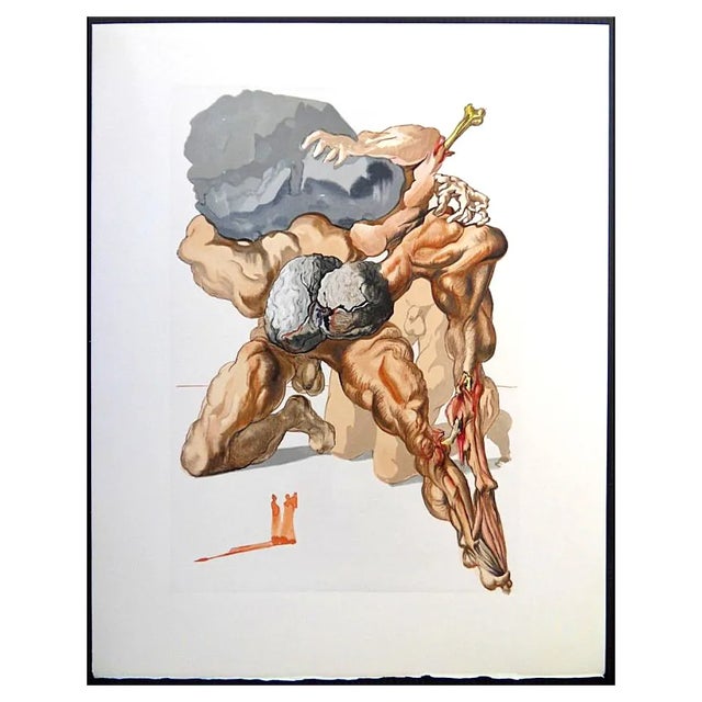 Salvador Dali, Les Avares et Les Prodigues, Chant 7 de l'Enfer de la Divine Comédie, 1963, Engraving For Sale