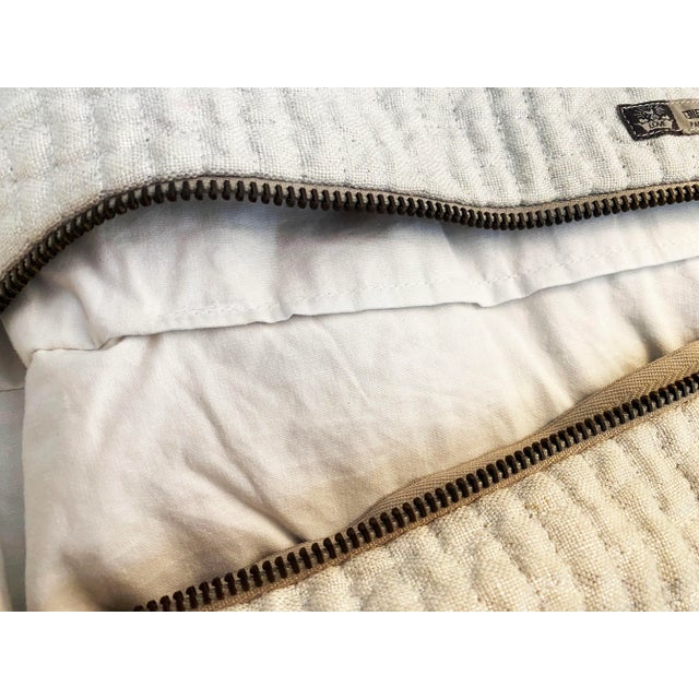 Textile Contemporary Maison De Vacances Parisian Designer Linen Pillows - a Pair For Sale - Image 7 of 9