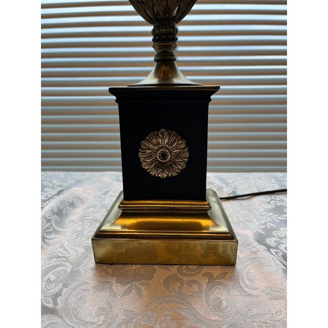 Metal Vintage Westwood Industries Hollywood Regency Brass & Crystal Cage Table Lamp 33 For Sale - Image 7 of 11