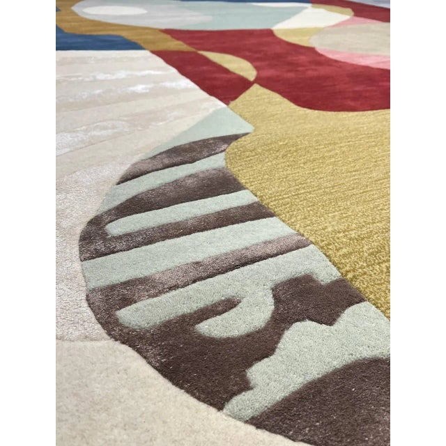 2020s Fine Hand Tufted Abstract Rug For Sale - Image 9 of 10
