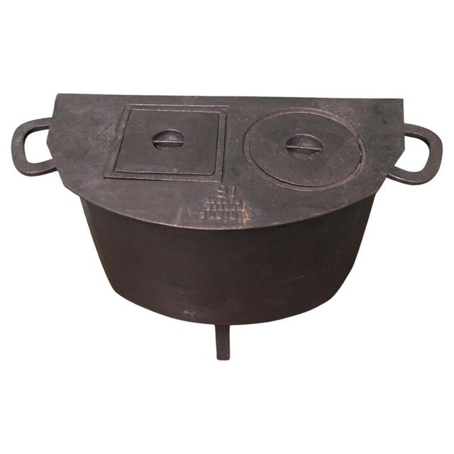 Brown Small Cast Iron Romany Cooker For Sale - Image 8 of 8