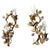 Vintage Italian Mirrored Gilt Metal and Porcelain Rose Sconces, 1940s, Set of 2 For Sale - Image 18 of 18