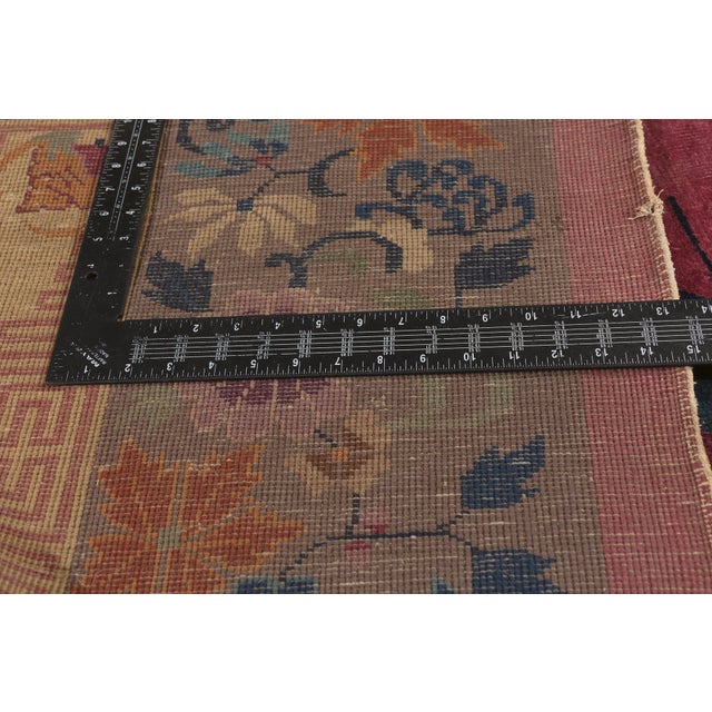 Textile Antique Chinese Art Deco Rug, 09'00 X 11'08 For Sale - Image 7 of 10