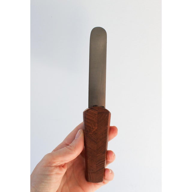 Wood Jens Quistgaard for Dansk Designs Staved Teak Cutting Board With Knife, Circa 1960s For Sale - Image 7 of 12